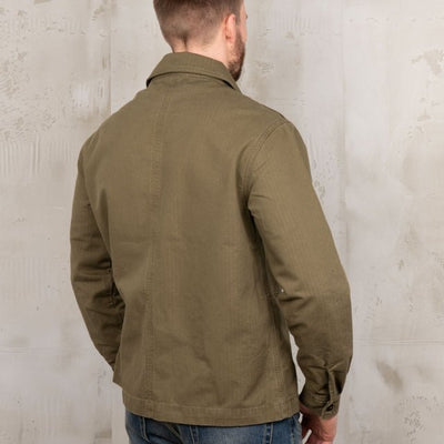 Pike Brothers 1967 Utility Shirt HBT Olive - available at Veloce Club