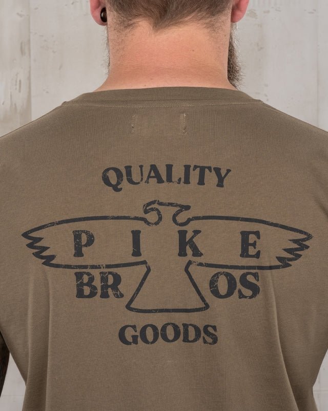 Pike Brothers 1969 Eagle Sports T-shirt in Olive - available at Veloce Club