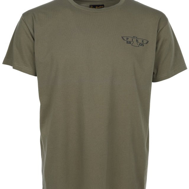 Pike Brothers 1969 Eagle Sports T-shirt in Olive - available at Veloce Club