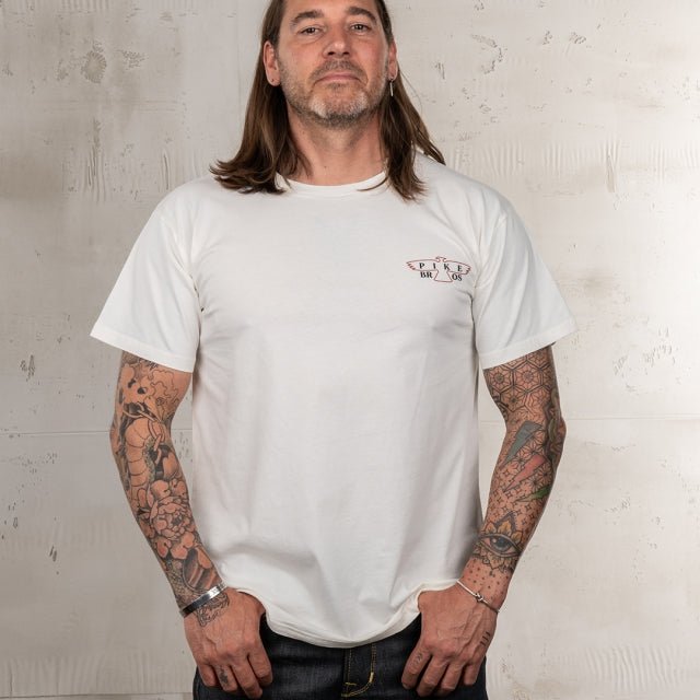 Pike Brothers 1969 Sports T-shirt Eagle White - available at Veloce Club