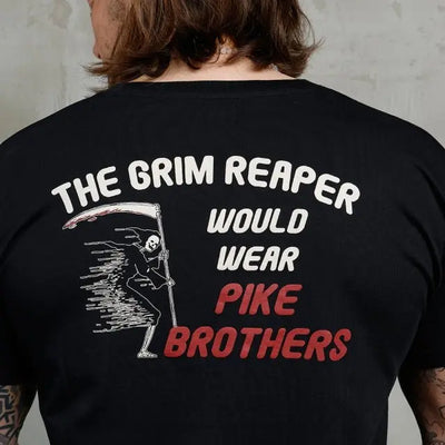 Pike Brothers 1969 Sports T-shirt Grim Reaper in Black | Veloce Club
