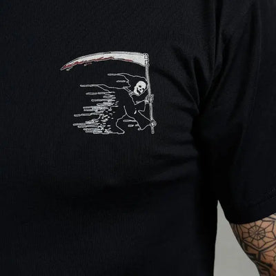 Pike Brothers 1969 Sports T-shirt Grim Reaper in Black | Veloce Club