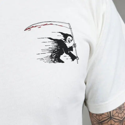 Pike Brothers 1969 Sports T-shirt Grim Reaper in White | Veloce Club