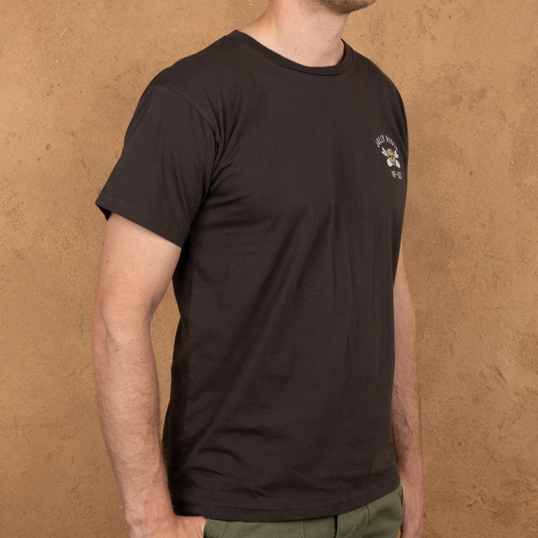 Pike Brothers 1969 Sports T-shirt Jolly Roger Black - available at Veloce Club