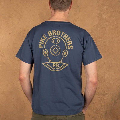 Pike Brothers 1969 Sports T-shirt Scuba Blue - available at Veloce Club