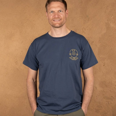 Pike Brothers 1969 Sports T-shirt Scuba Blue - available at Veloce Club