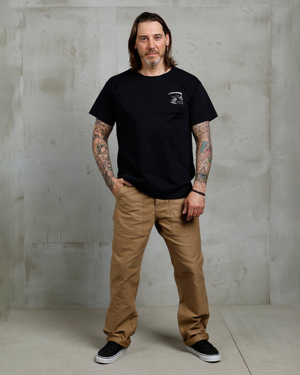 Pike Brothers 1969 Sports Tee Grim Reaper Black | Veloce Club