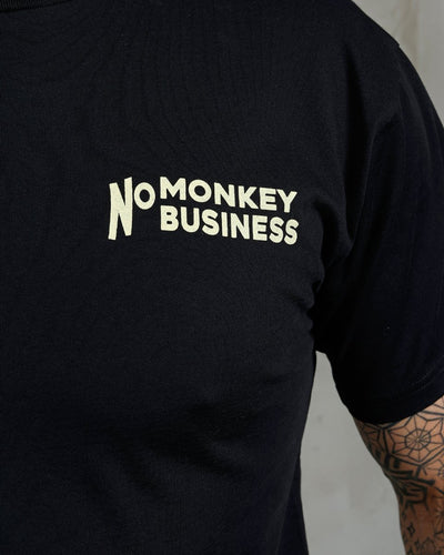 Pike Brothers 1969 Sports Tee No Monkey Business Black | Veloce Club