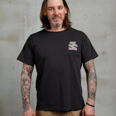 Pike Brothers 1969 Sports Tee Zero Fucks Given Black | Veloce Club