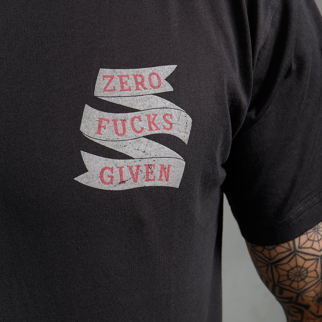 Pike Brothers 1969 Sports Tee Zero Fucks Given Black | Veloce Club