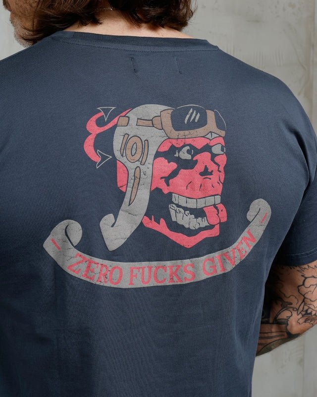 Pike Brothers 1969 Sports Tee Zero Fucks Given Petrol | Veloce Club