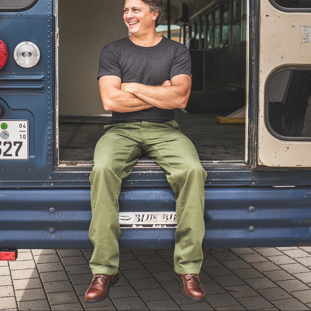 Pikes Brothers 1962 OG - 107 Pant Olive - available at Veloce Club