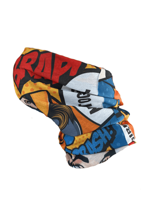 MotoGirl Pop Art Neck tube available at Veloce Club