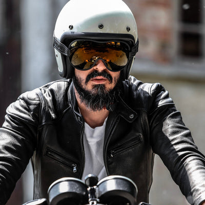 Ethen Cafe Racer Goggles Black & White Checker