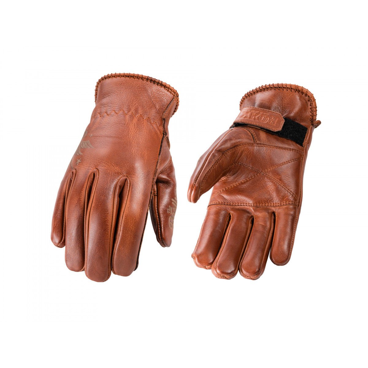 Rokker Tattoo Bird Women s Gloves Cognac