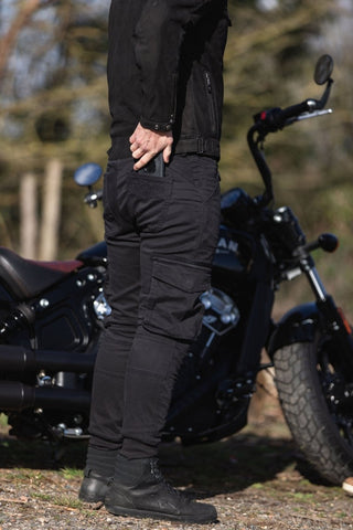 Ryan Cargo Black Trousers - available at Veloce Club