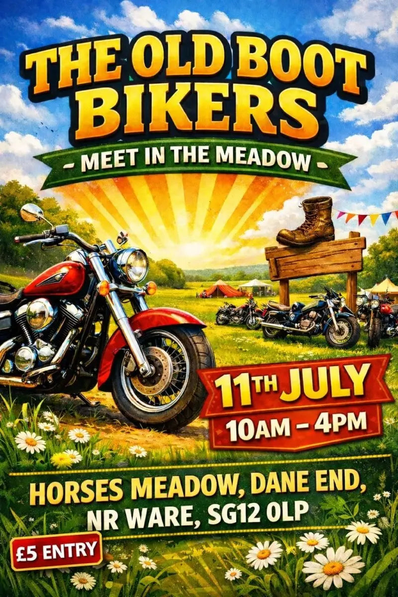 Sat 11 Jul: Old Boots Bikers - Meet in the Meadow