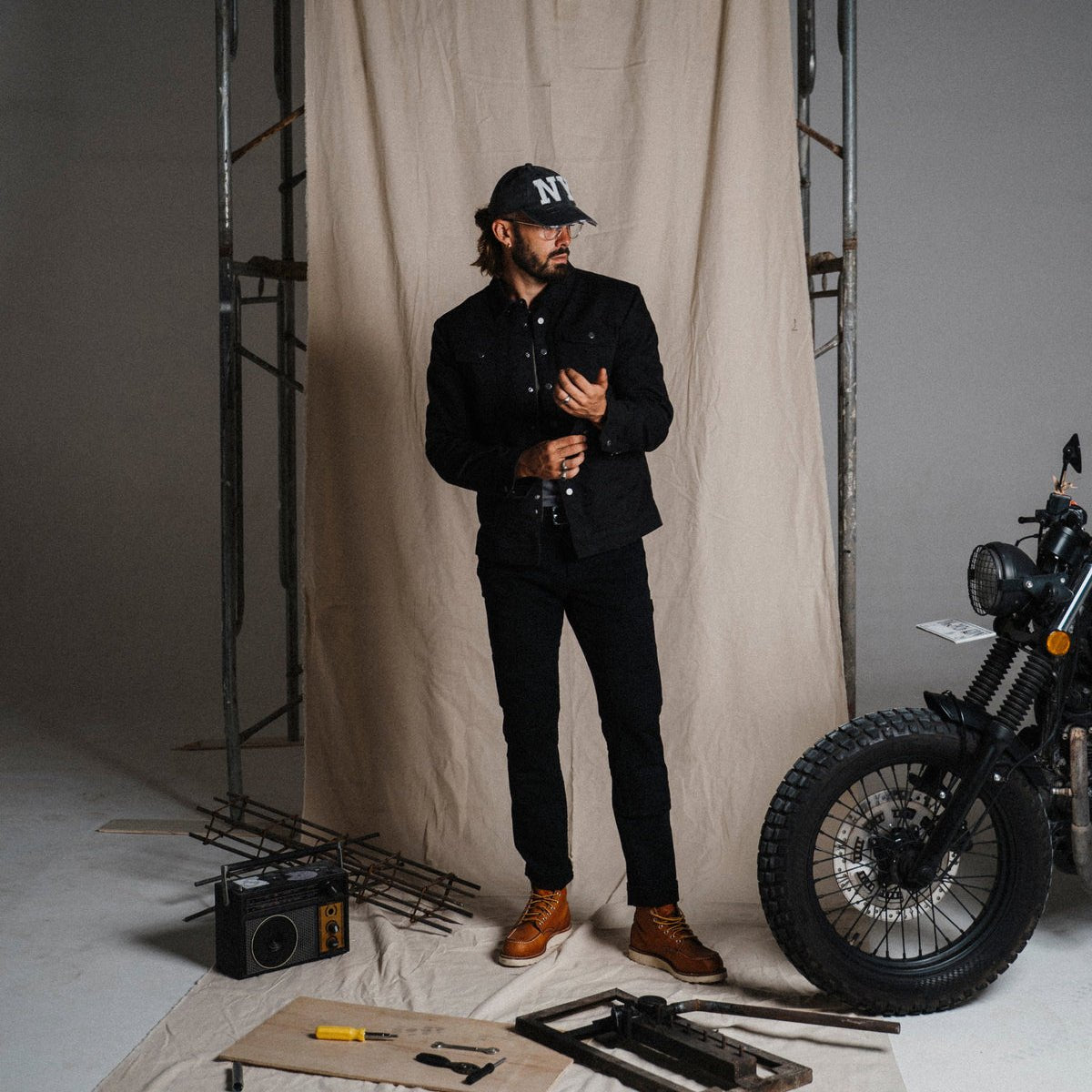 Silk Road Carpenter Motorcycle Trousers in Black