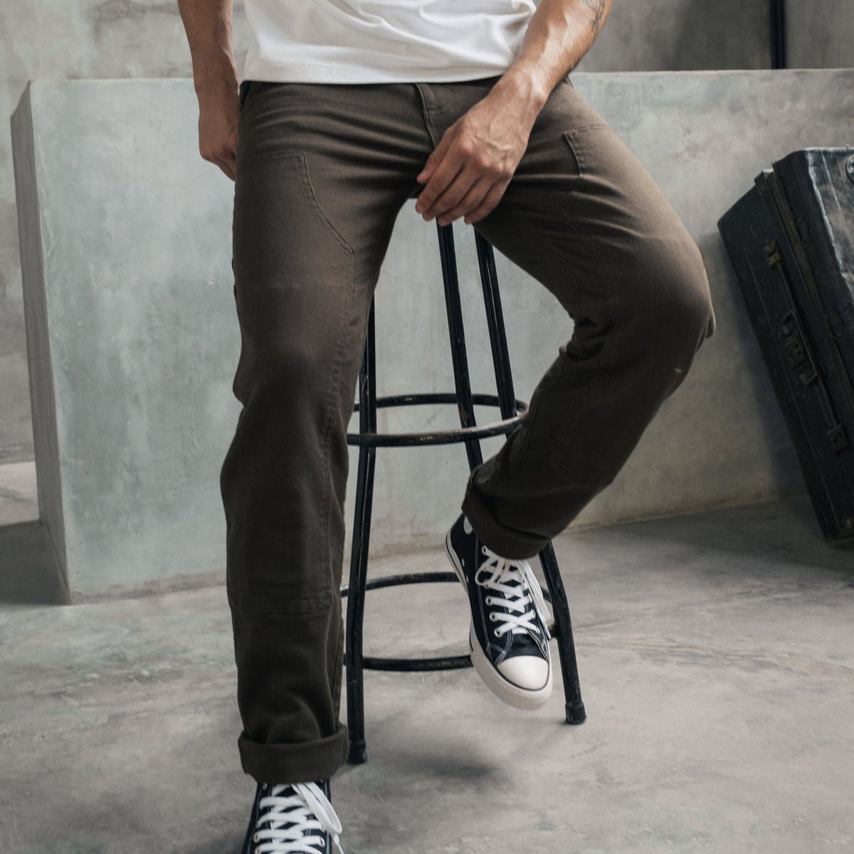 Silk Road Carpenter Motorcycle Trousers in Brown