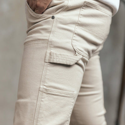 Silk Road Carpenter Motorcycle Trousers in Off white