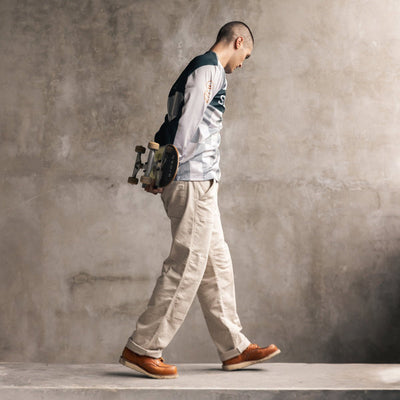 Silk Road Dispatch Motorcycle Trousers in Off-white