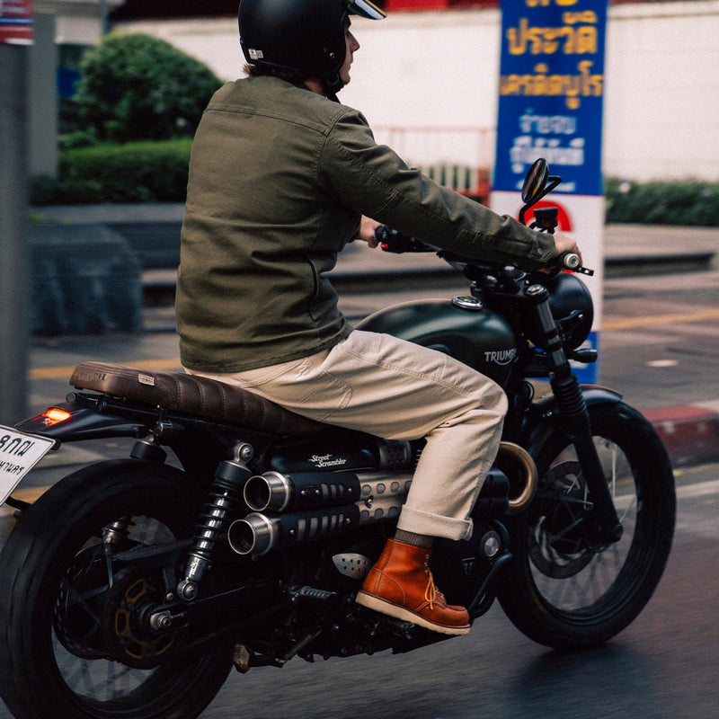 Silk Road Dispatch Motorcycle Trousers in Off-white