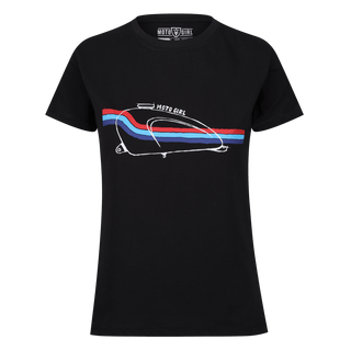 T-Shirt - Moto Tank (Black/Blue Stripe) - available at Veloce Club