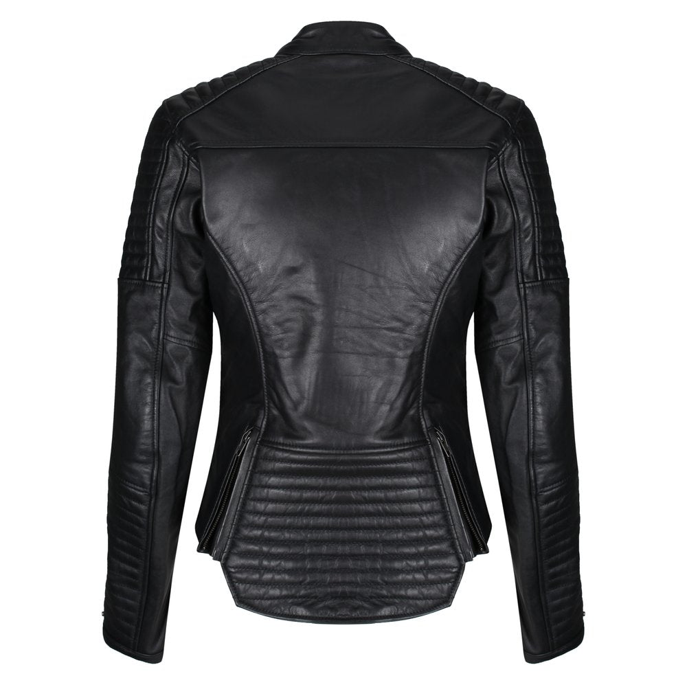 Valerie Black Leather Jacket - available at Veloce Club