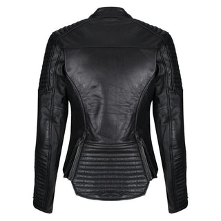 Valerie Black Leather Jacket - available at Veloce Club