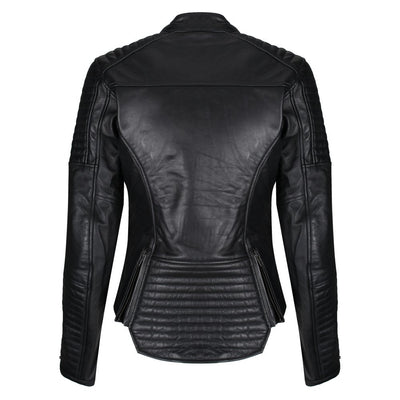 Valerie Black Leather Jacket - available at Veloce Club