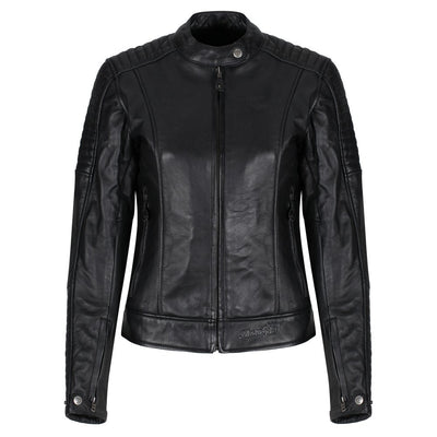 Valerie Black Leather Jacket - available at Veloce Club