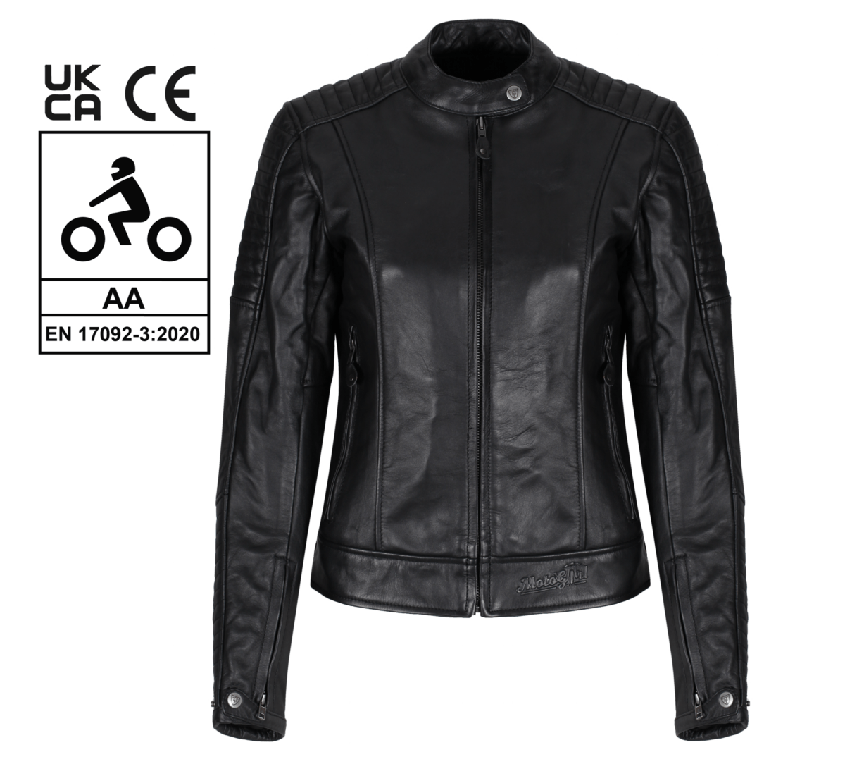 Valerie Black Leather Jacket - available at Veloce Club