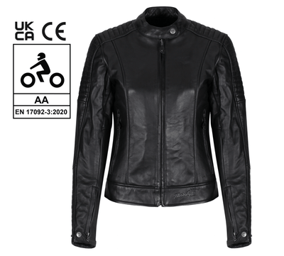 Valerie Black Leather Jacket - available at Veloce Club