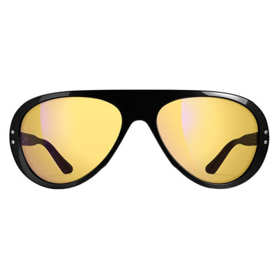 VALLON Moto Aviator Sunglasses in Black and Yellow
