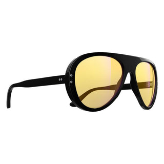 VALLON Moto Aviator Sunglasses in Black and Yellow - available at Veloce Club