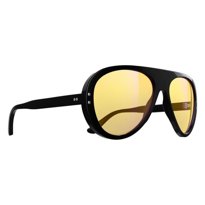 VALLON Moto Aviator Sunglasses in Black and Yellow