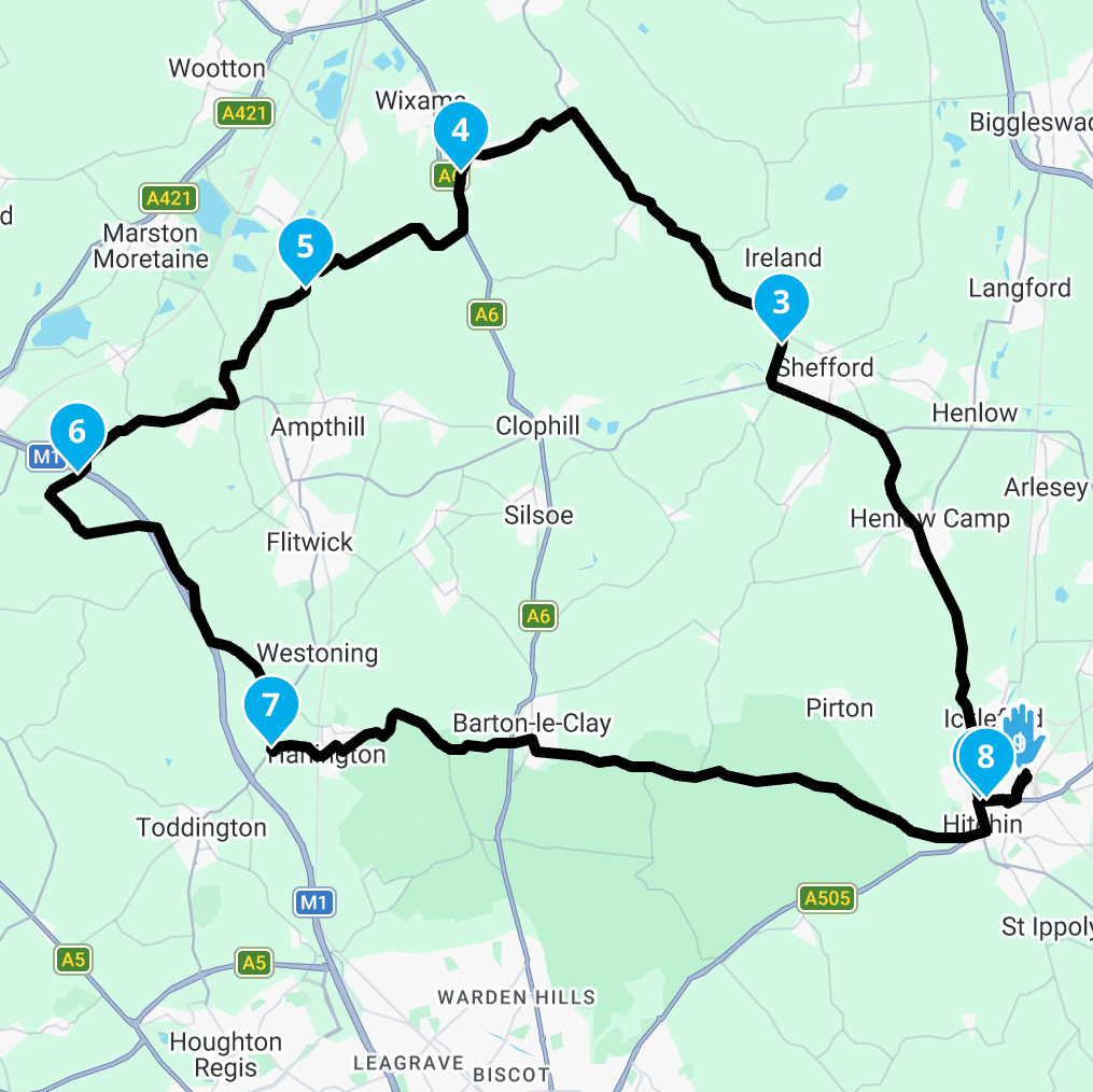 Motorcycle 42mile GPX Sat Nav Route leaving from Veloce Club