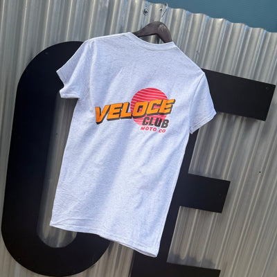 Veloce Club Electric Sunrise T-shirt in Light Grey