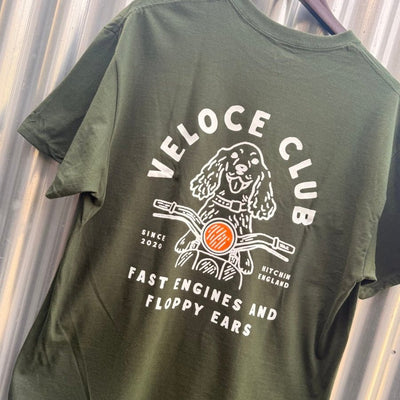 Veloce Club Fast Engines & Floppy Ears T-shirt in green