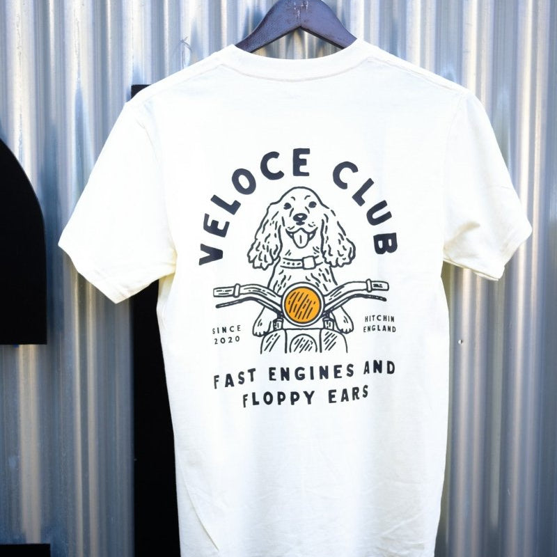 Veloce Club Fast Engines & Floppy Ears T-shirt - available at Veloce Club