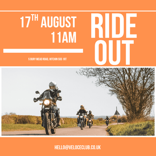 Veloce Club Ride Out - 17th August - available at Veloce Club