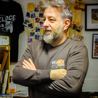 Veloce Club Scrambler77 Motorcycle Sweatshirt - available at Veloce Club