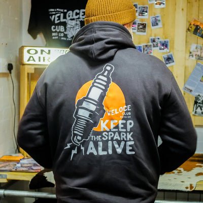Veloce Club Spark Hoodie in Black - available at Veloce Club