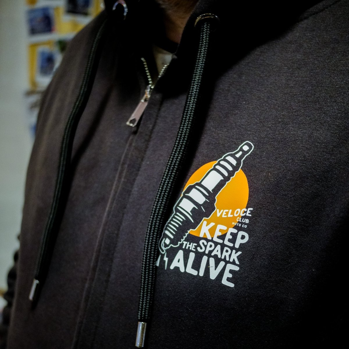 Veloce Club Spark Hoodie in Black - available at Veloce Club