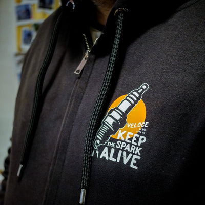 Veloce Club Spark Hoodie in Black - available at Veloce Club