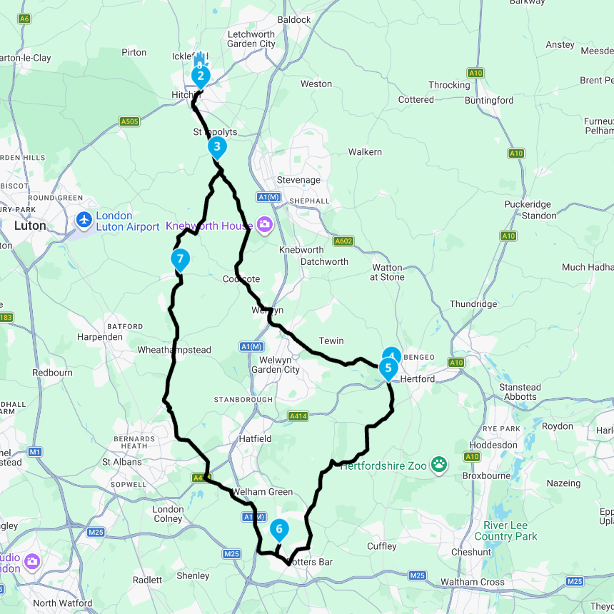 Veloce Club to Alchemy Parts loop 51mile GPX Route