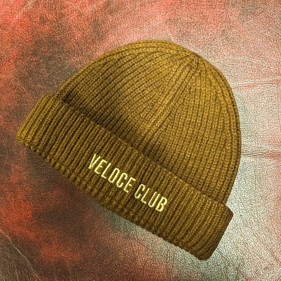 Veloce Club VC01 Fisherman Beanie Cap in Walnut - available at Veloce Club