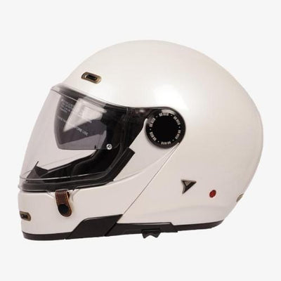 By City 90 Degrees Motorcycle Helmet in Pearl White | Veloce Club