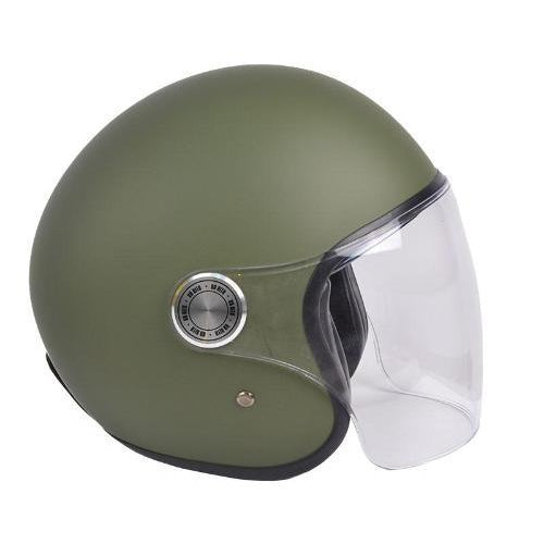 By City The City Open Face Motorcycle Helmet in Matt Green