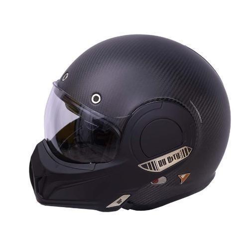 By City 180 Tech Motorcycle Helmet in Carbon | Veloce Club